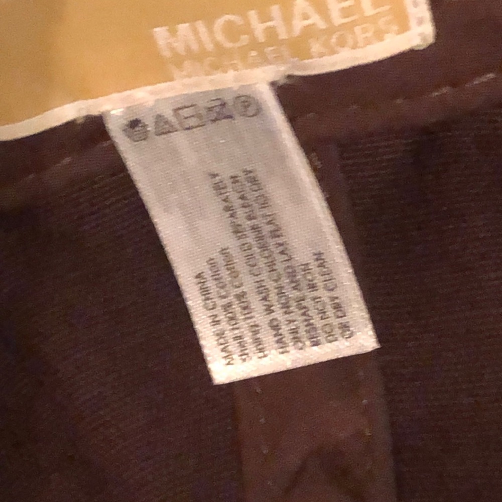 Michael Kors Brown 100% Cotton MK Monogram Adjustable Baseball Cap OS NWT - Picture 8 of 15